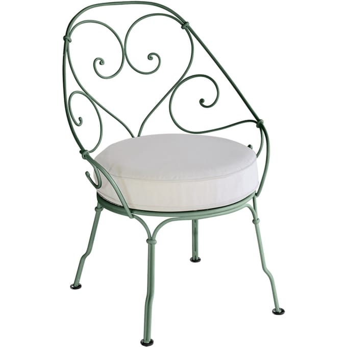 Fermob - 1900 Fauteuil Cabriolet - 02 cedergroen - grijswit