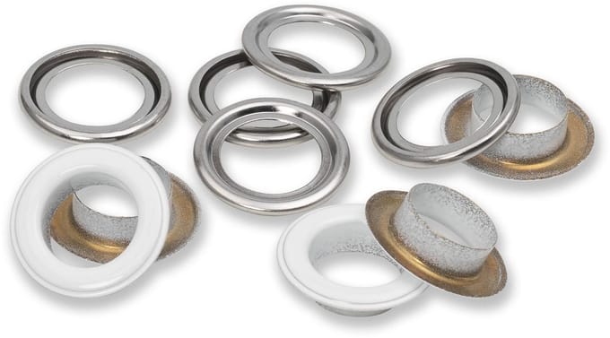 Ringen met schijven 14mm wit 15st - Prym