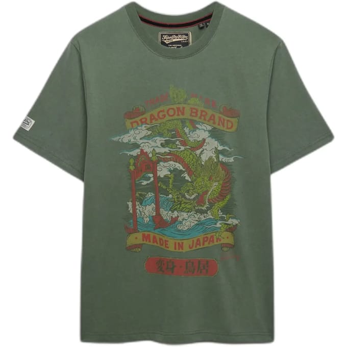 Superdry Tokio Relaxed T-shirt groen