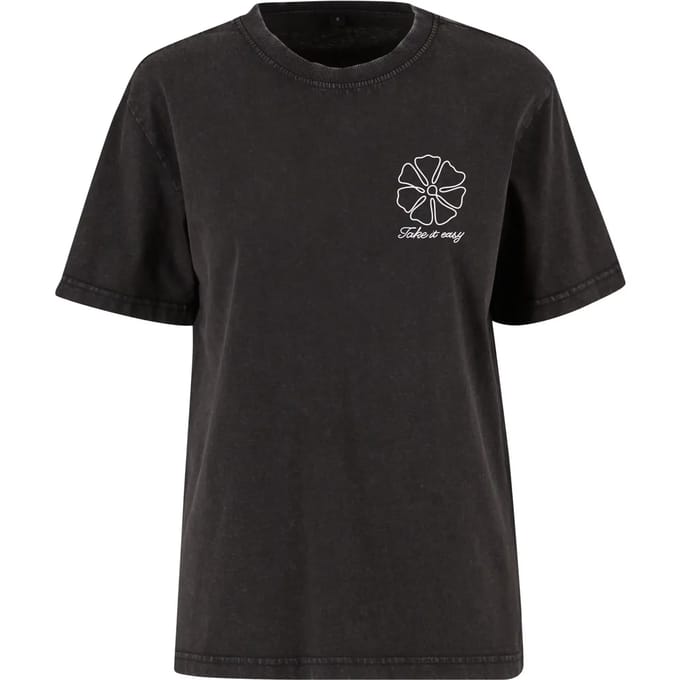 Dames-T-shirt Miss Tee One Line Flowers
