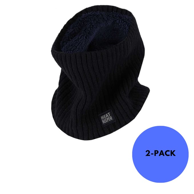 Heatkeeper - Nekwarmer dames - Navy - Onesize - 2 Stuks - nek warmer - nekwarmers - colsjaal