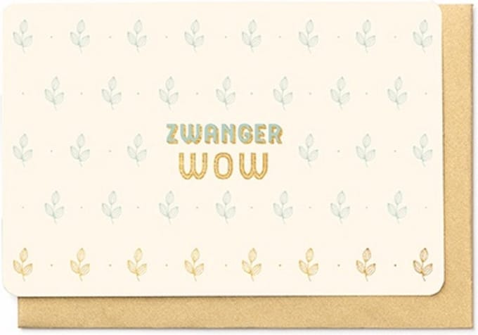 Enfant Terrible - wenskaart Bloomblush - zwanger wow