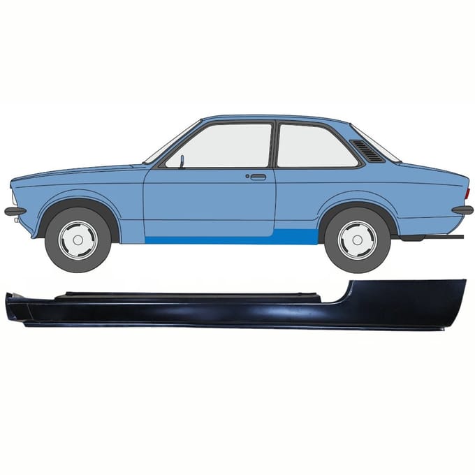 Volledige dorpel voor Opel Kadett C 1973-1979 / Links
