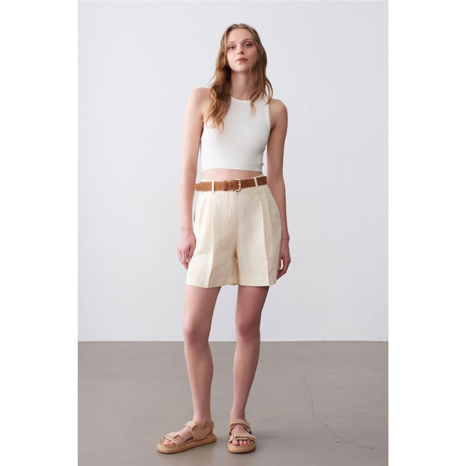 Hoge Taille Wijde Pantalon Shorts