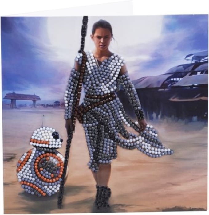 Diamond painting kaart Star Wars: Rey