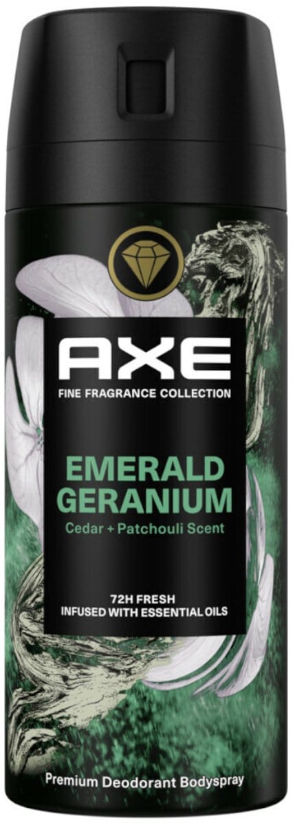 AXE Fine Fragrance Collection Emerald Geranium - Premium Deodorant Bodyspray - 150 ml