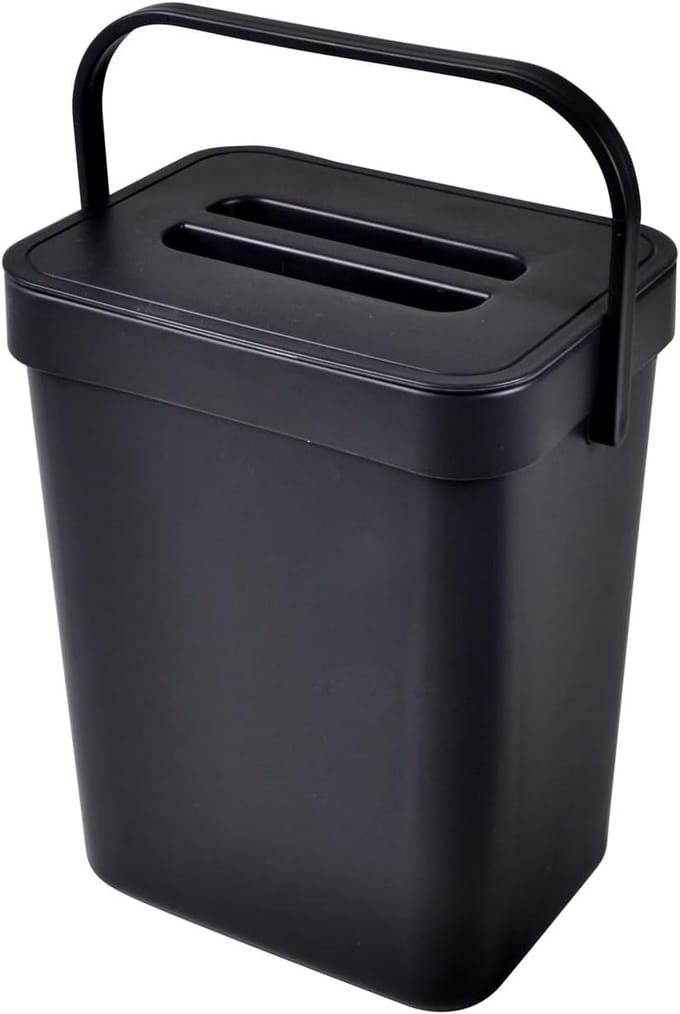 Compost Afvalemmer - Ophangbaar en Herpositioneerbaar - 3L - Antraciet