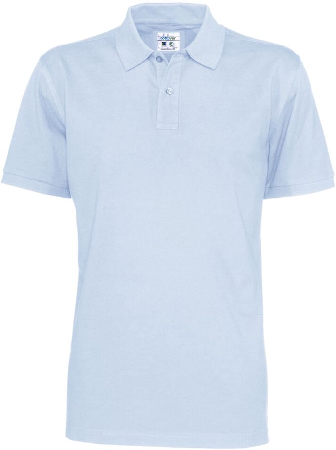 Cottover POLO PIQUE MAN - GOTS GECERTIFICEERD 141006 - Lichtblauw - L