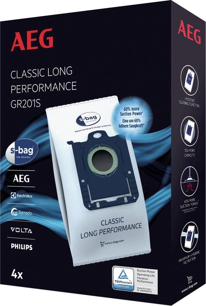 Electrolux S-Bag E201B - Stofzuigerzakken - 4 stuks