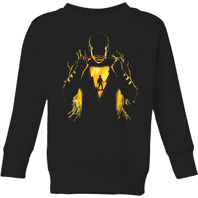 Shazam! Lightning Silhouet kindertrui - Zwart - 122/128 (7-8 jaar)