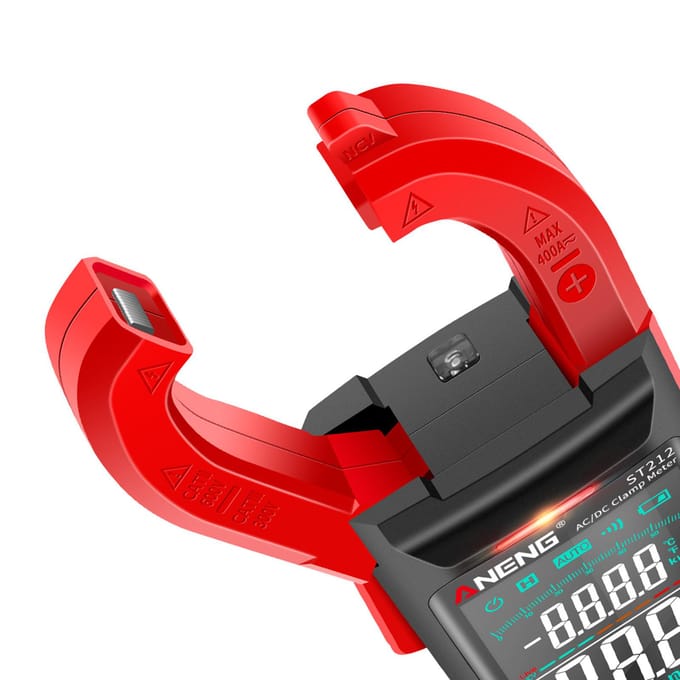 ANENG ST212 Stroomtang Intelligente digitale stroomtangmultimeter 6000 tellingen Slimme AC- en DC-voltmeter rood