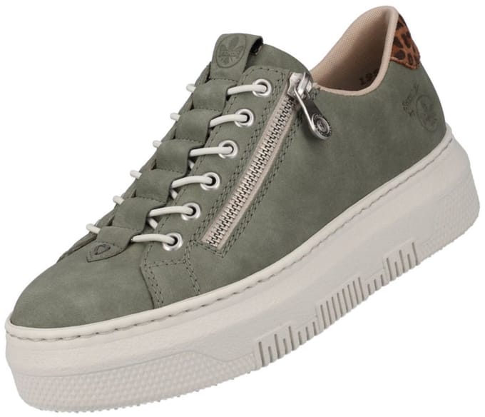 Rieker dames plateausneaker groen