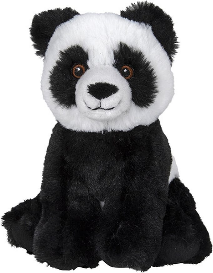 Nature Planet Pluche Pandabeer - knuffelbeer - 16 cm - beren knuffels - speelgoed