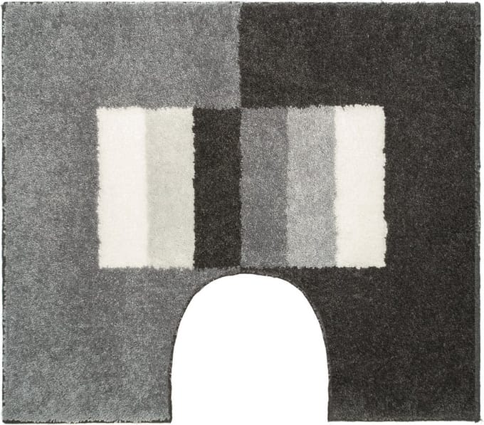 Casilin Elba WC-mat - 60 x 50 cm - Met uitsparing - Antislip - Grijs