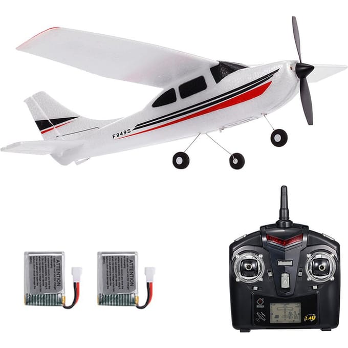 Wltoys F949S RC Vliegtuig 2.4G Vliegtuig RC Vliegtuig 3CH Afstandsbediening EPP Vliegtuig Miniatuurmodel 2 Batteries wit