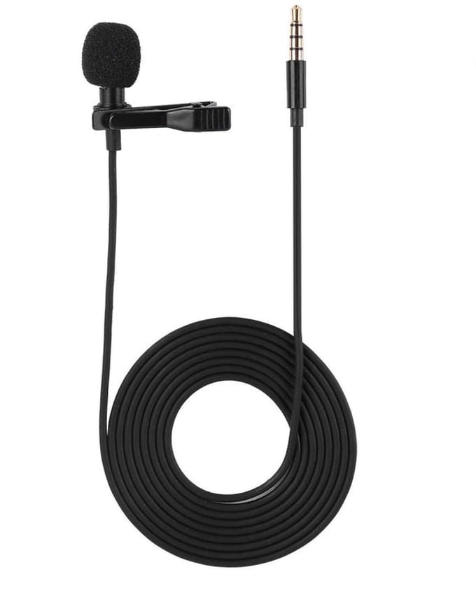 Vt products - Lavalier Microfoon - Omnidirectioneel - 360° Draaibare Clip - Compact - Smartphone Accessoire - Geschikt voor Interviews - Inclusief Kab