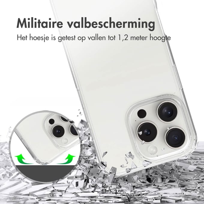 Accezz Hoesje - Geschikt voor Apple iPhone 16 Pro - Xtreme Impact Backcover 2.0 - Transparant