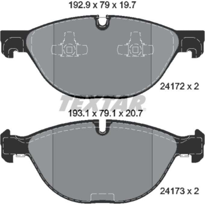 Remblokset TEXTAR 2417201, voor
