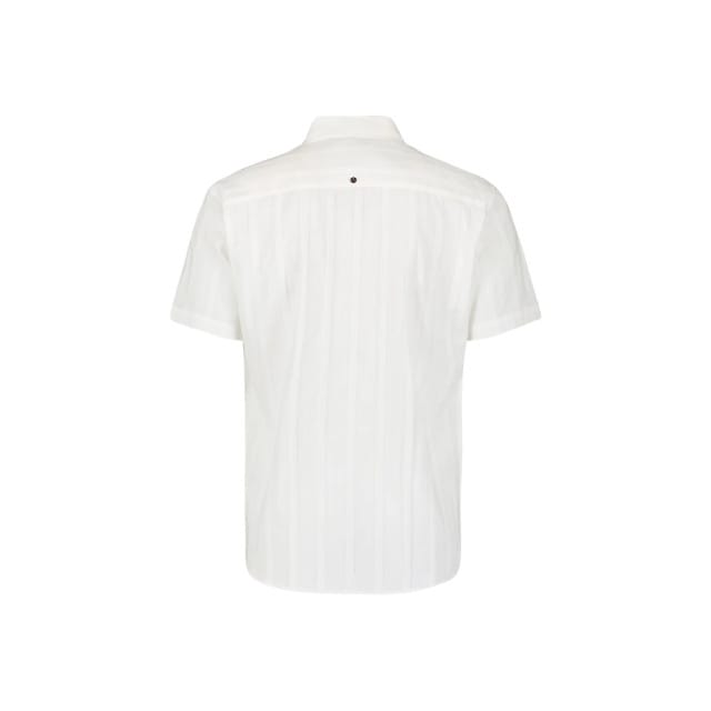 No Excess Shirt Short Sleeve Dobby Vertical Stripe Solid White Größe: L | Casual hemden Outlet | Herren | Weiß