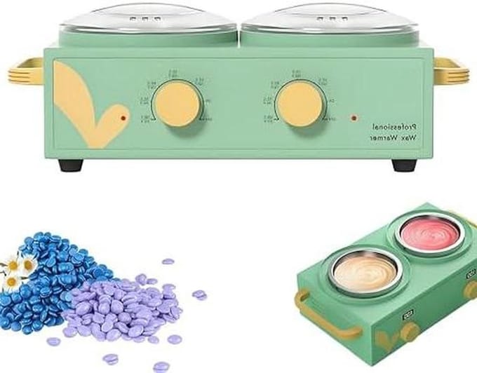 Dubbele Wax Verwarmer - Hete Wax Machine - Ontharen Thuis - Dubbele Ovens - 1000ml - Wit