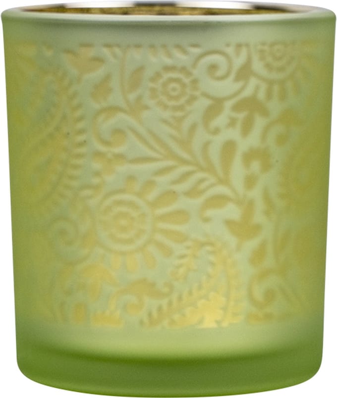 Theelichthouder paisley lime small 8cm*