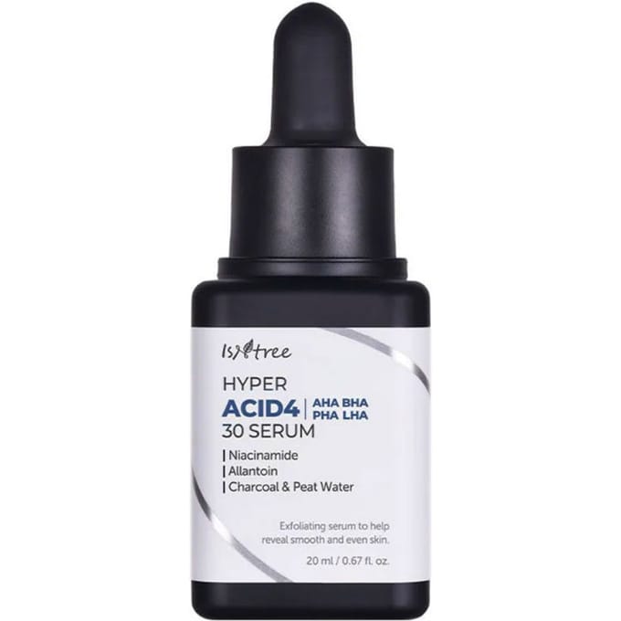 Isntree Hyper Acid4 30 Serum 20ml Exfoliërend Serum met Vier Zuren voor een Gladdere, Heldere Huid black