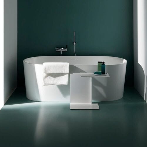 LAUFEN Val oval bathtub freestanding, with overflow gap H2302820000001