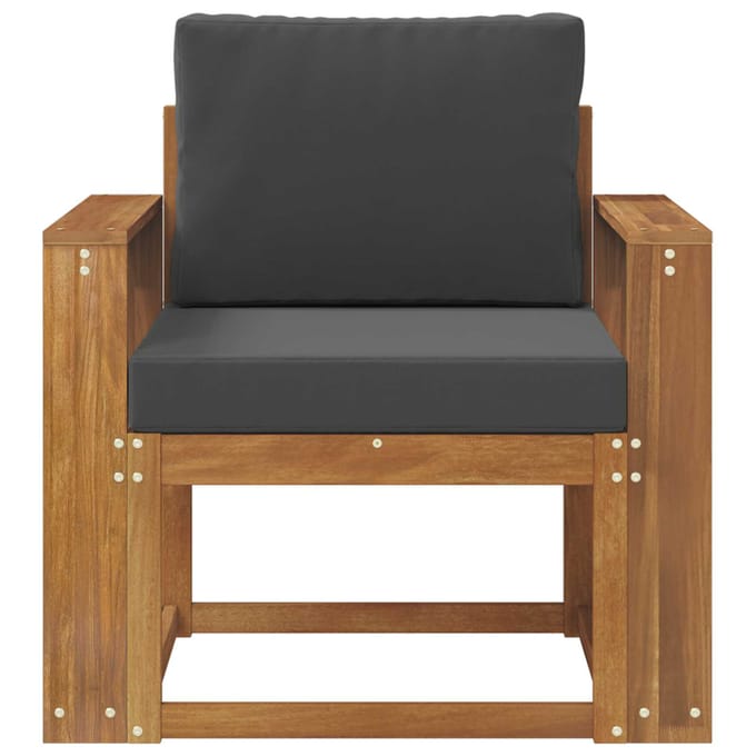 vidaXL - Buitensofa - Massief - Acacia - Hout - en - Polyester - Naturel