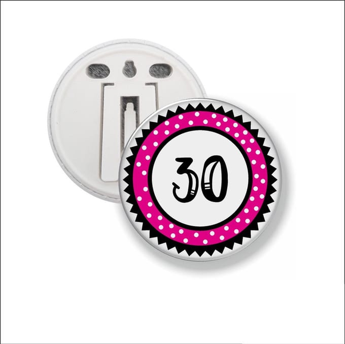 Button Met Clip 58 MM - 30