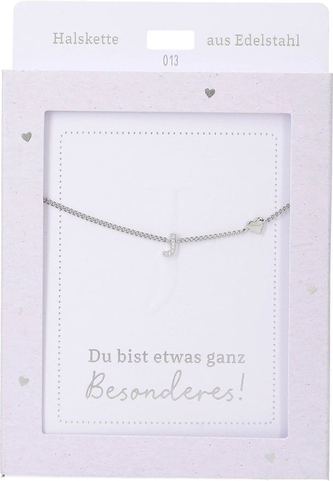 Depesche ketting J zilver - sieraden cadeau voor kinderen.