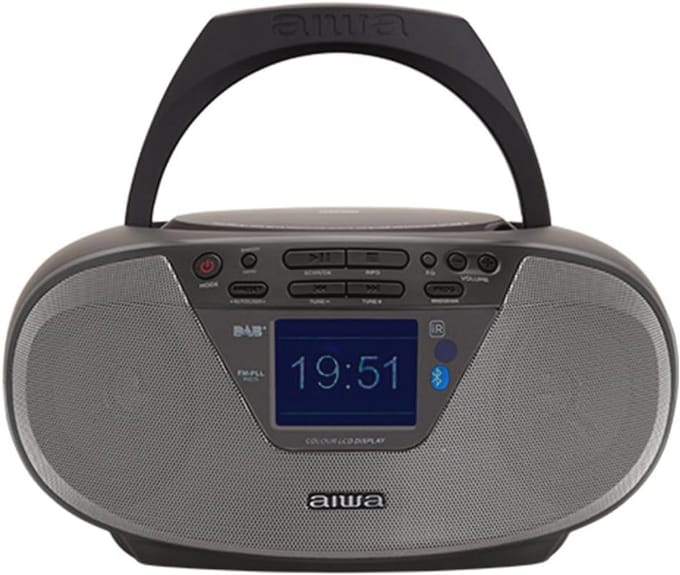 DAB+ Portable CD Radio met Bluetooth, 2.4 Inch Kleurendisplay en USB
