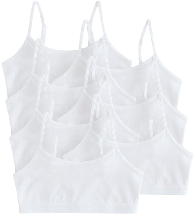 Next - Meisjes - Set van 7 crop tops met bandjes - Wit