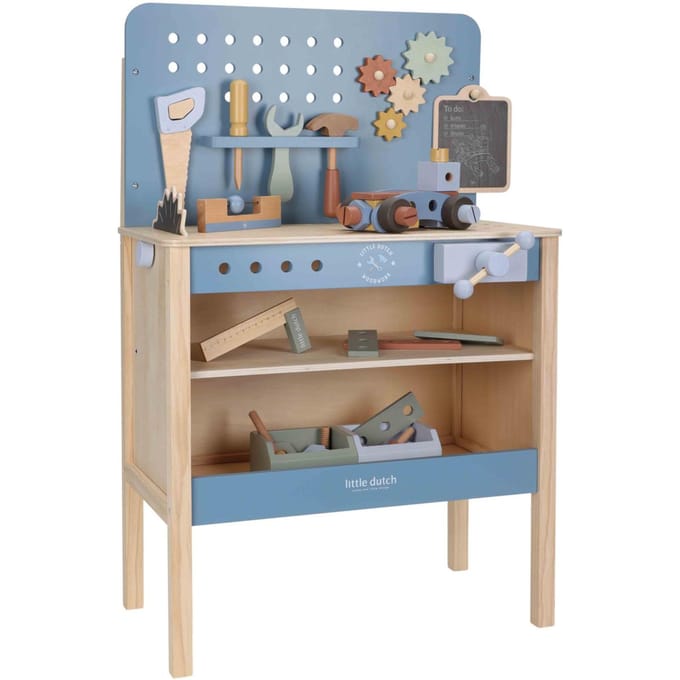 Little Dutch houten werkbank speelgoed voor kinderen.