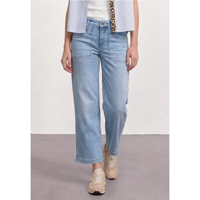 7/8 Mid Waist jeans culotte in Loose Fit