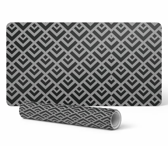 Antislip bureaumat met retro geometrisch patroon 90x45 cm
