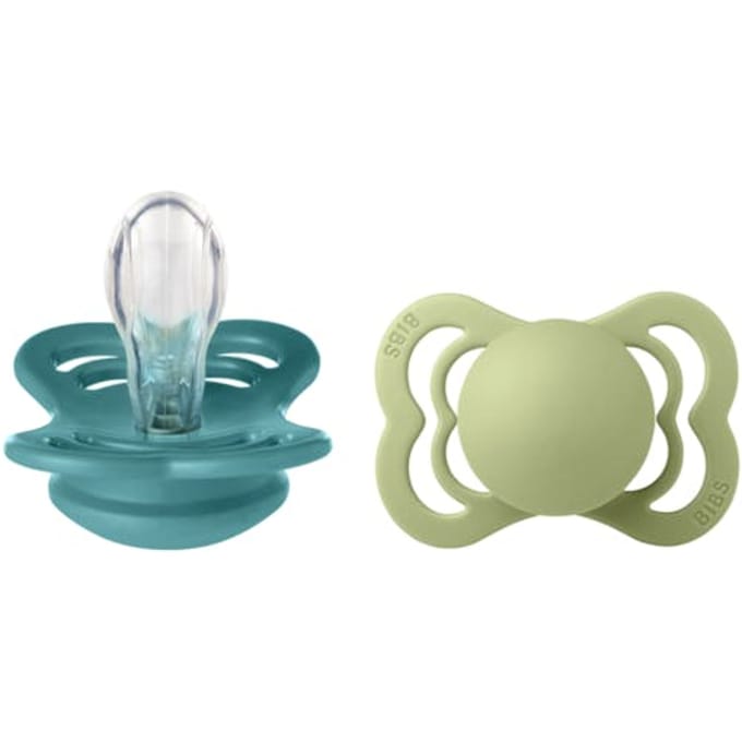 BIBS Supreme Silicone Size 1 Island Sea/Sage 2 st