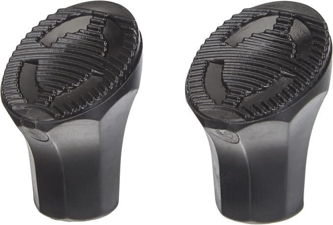 Rubberen steunschoenen voor fietsstandaard - Antislip, Zwart, L