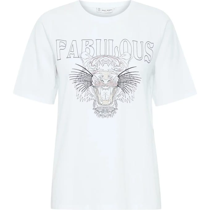 T-shirt met glitter voor dames Pulz Jeans Mandy