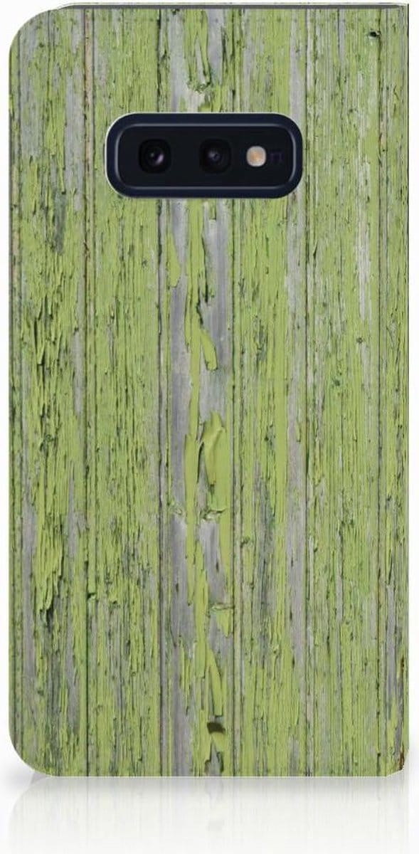 Samsung Galaxy S10e Book Wallet Case Green Wood
