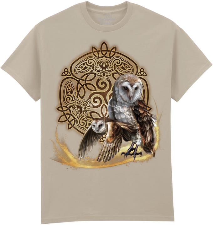 Uilen Celtic Owl The Coloured House T-shirt M
