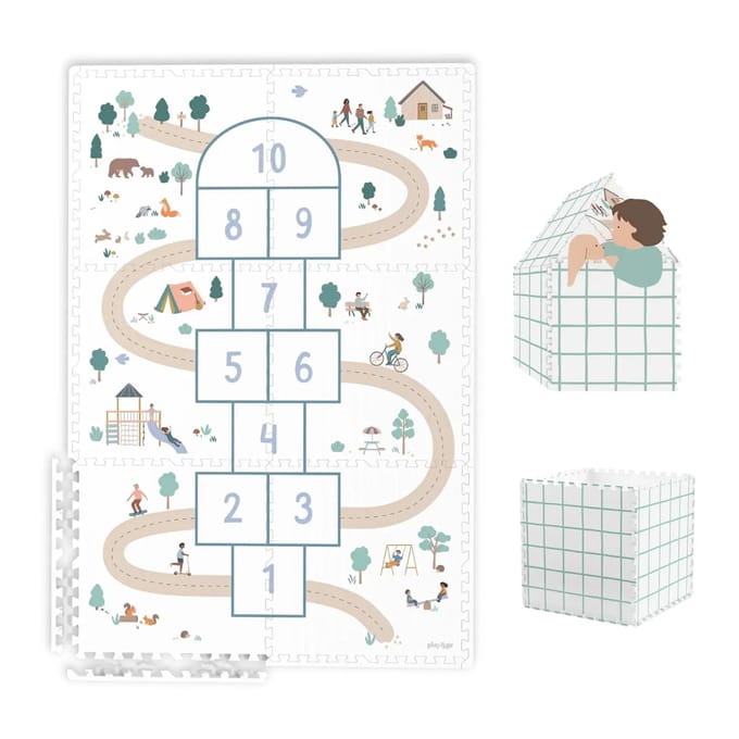 Tapis de jeu puzzel en huisje Play&Go Hopscotch