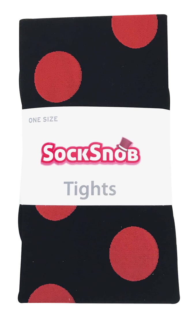 Sock Snob Dames80 denier ondoorzichtig patroon panty's - Grote Plek Rood