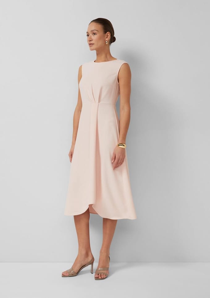 s.Oliver - female - Mouwloze midi-jurk met geplooide drapering