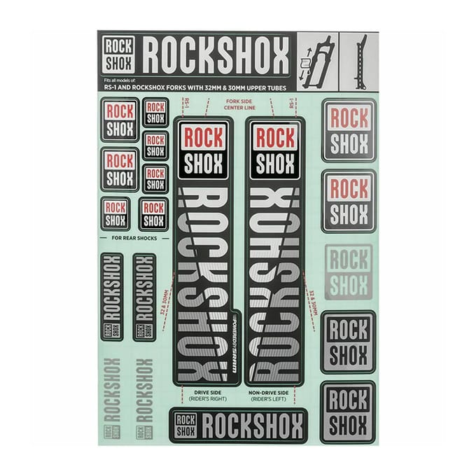 Fietsvorksticker kit tot 2018 Rockshox
