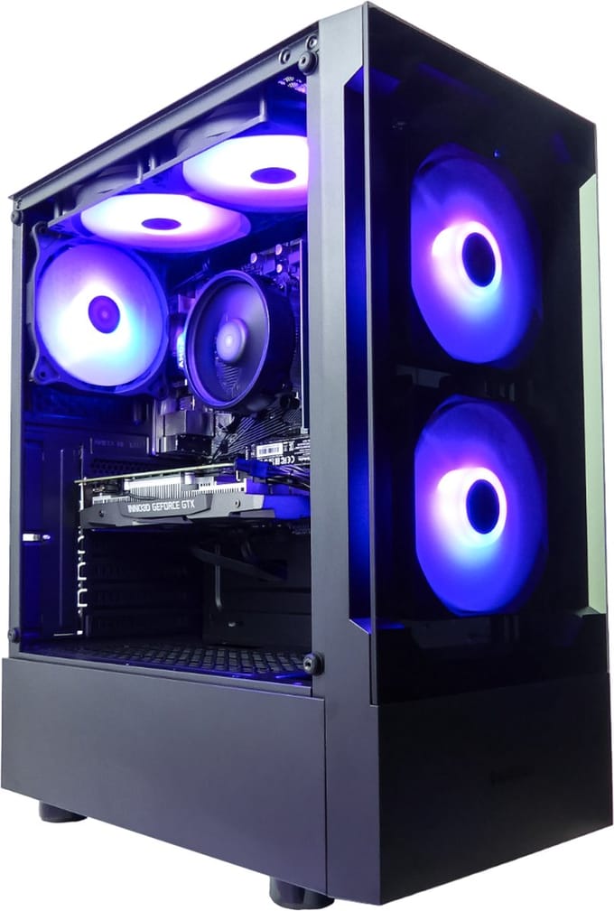 Ryzen 5 Game PC - GeForce RTX 5060 | AMD 5th Gen 5500 6-Core@3,6-4,2GHz - 1TB M2.0 SSD - 32GB RAM - WIFI 6|Bluetooth 5.2 - Windows 11 PRO