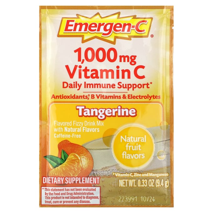 Emergen-C, Vitamine C, Mandarijn, 1.000 mg, 30 zakjes, 9,4 g(0,33 oz) Elk