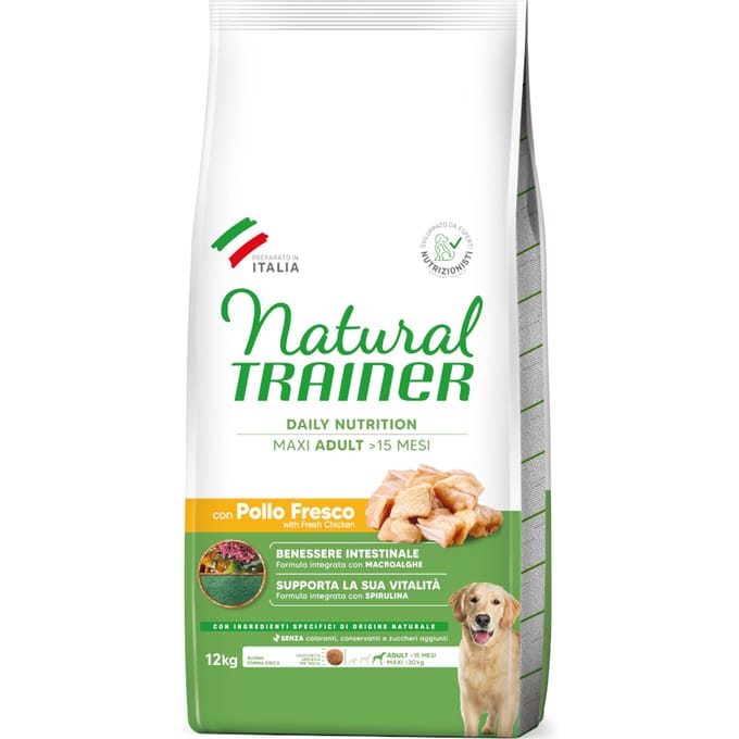 Trainer Natural Maxi met Kip - Dubbelpak: 2 x 12 kg
