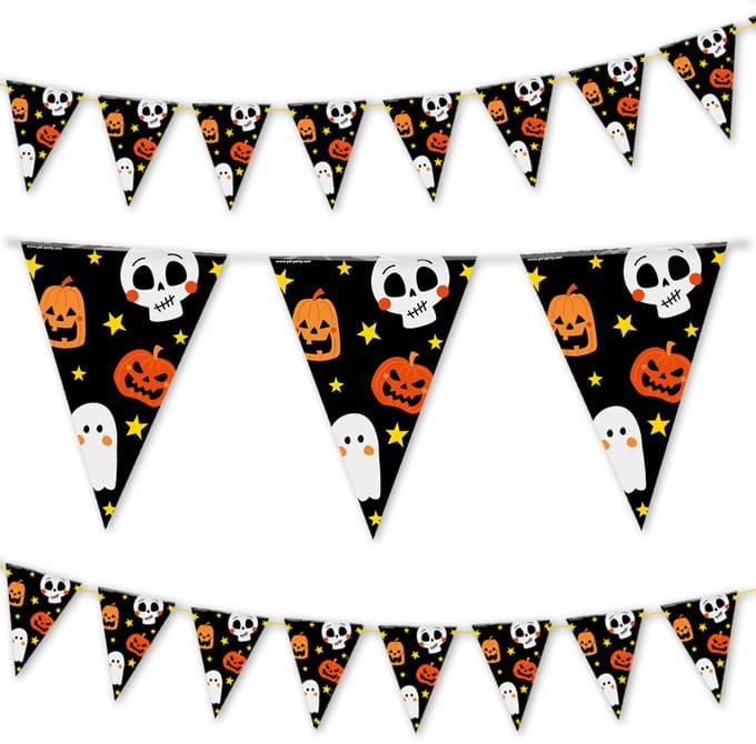 Q2P - Halloween - Slingers - Decoratie - Versiering - Spooky - Oranje & Zwart