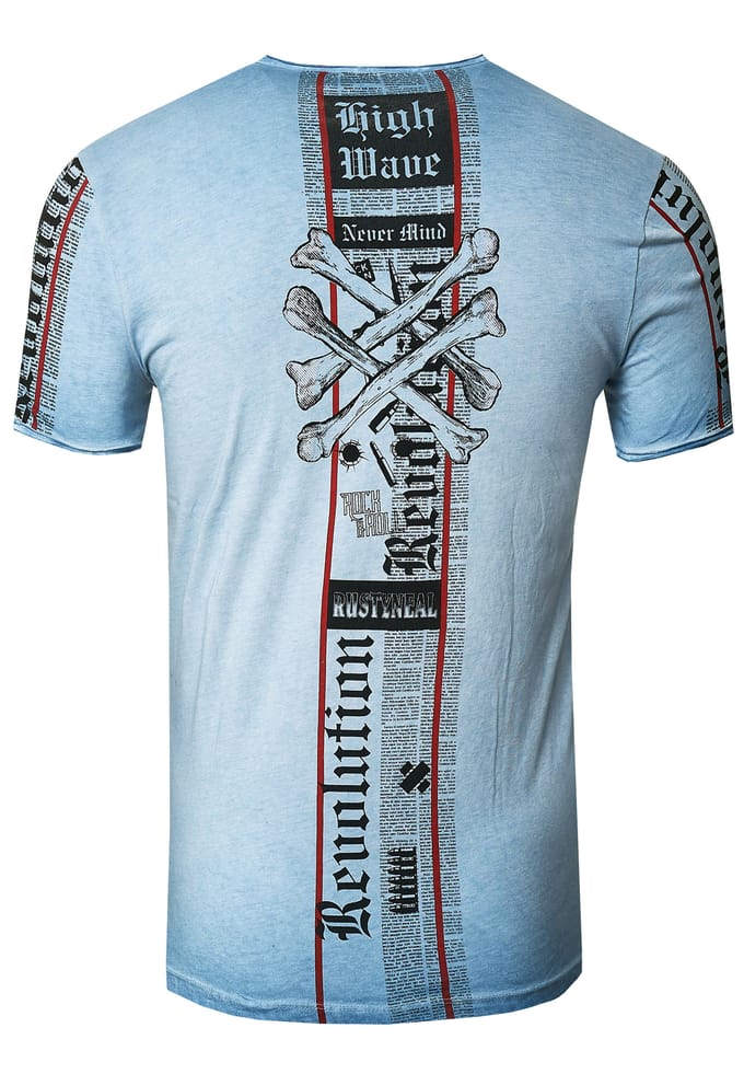 T-shirt met voor- en achterkant bedrukt