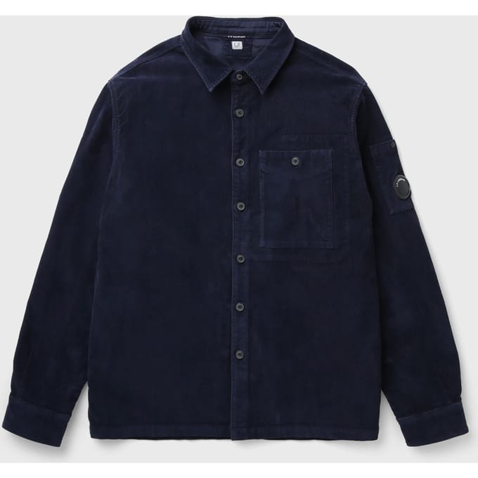 CORDUROY LONG SLEEVE BUTTON LENS SHIRT